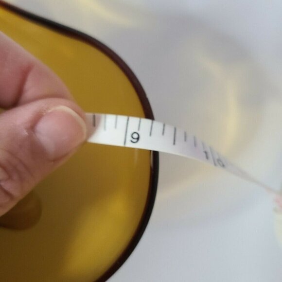 VINTAGE Gold White Swirl MidCentury Art Glass Dish - Picture 5 of 6